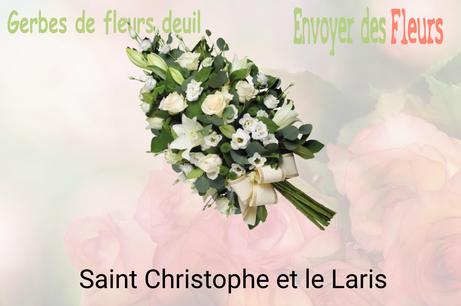 Gerbe de fleurs de deuil livrée à Saint-Christophe-et-le-Laris
